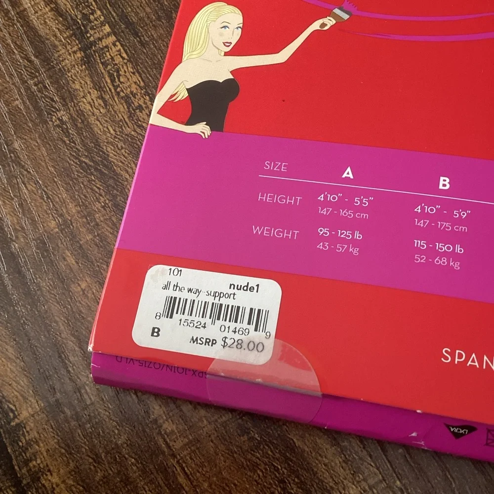 Spanx by Sara Blakely All Day Shaping Gradual Compression Sheers Size B Nude NEW